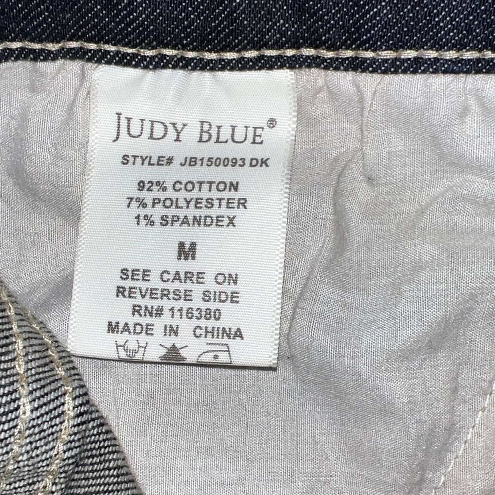 Judy Blue Women's Dark Blue Jean Cuffed Shorts M - Picture 5 of 7
